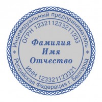 Печать для ИП с защитой от подделки (микрошрифт, орнамент), D40 мм