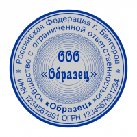 Печать для ООО с защитой от подделки (растровый рисунок) D40 мм